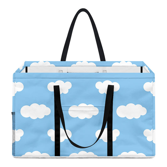 Sky Cloud Pattern Print Utility Tote Bag