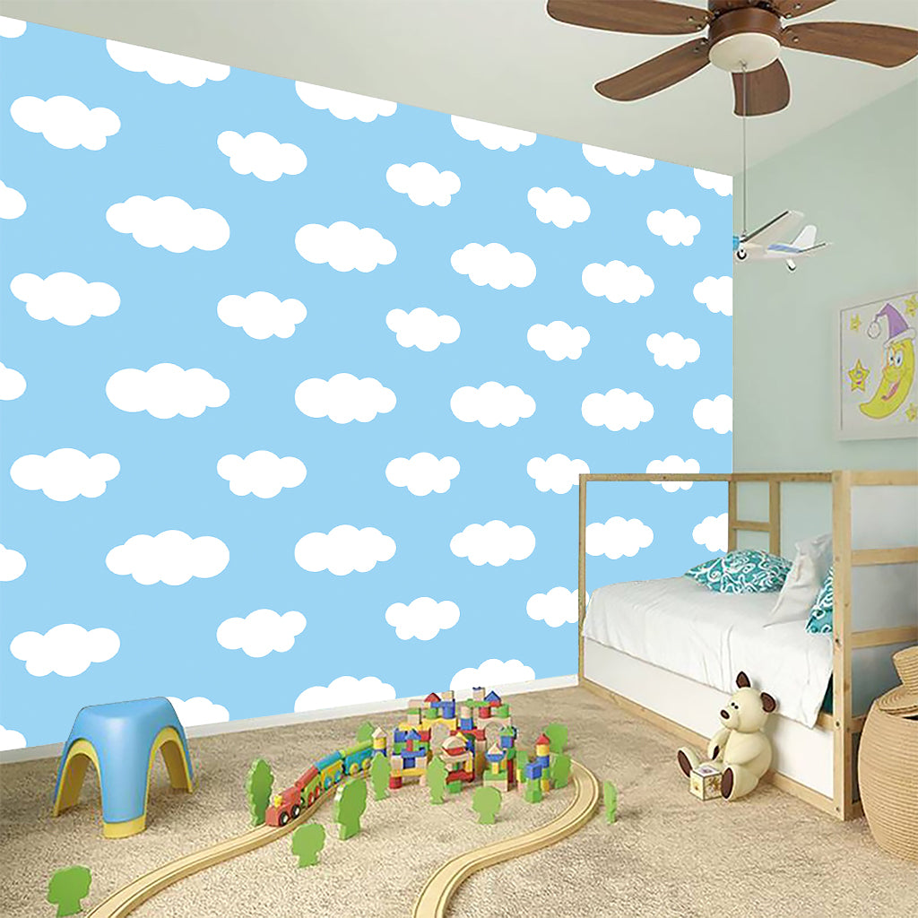 Sky Cloud Pattern Print Wall Sticker