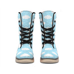 Sky Cloud Pattern Print Winter Boots