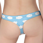 Sky Cloud Pattern Print Women's Thong