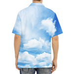 Sky Cloud Print Aloha Shirt