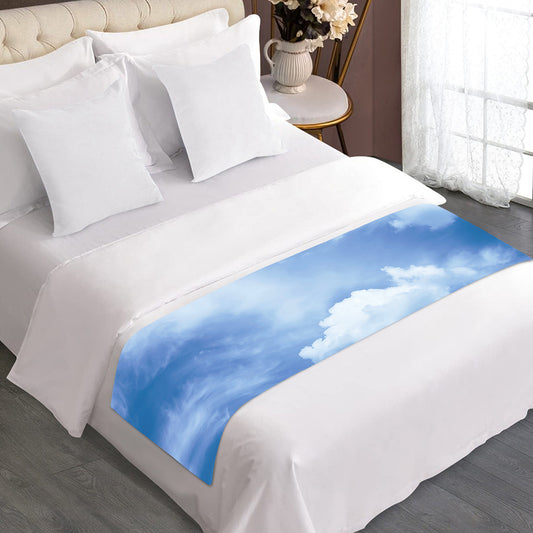 Sky Cloud Print Bed Runner