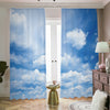 Sky Cloud Print Blackout Pencil Pleat Curtains