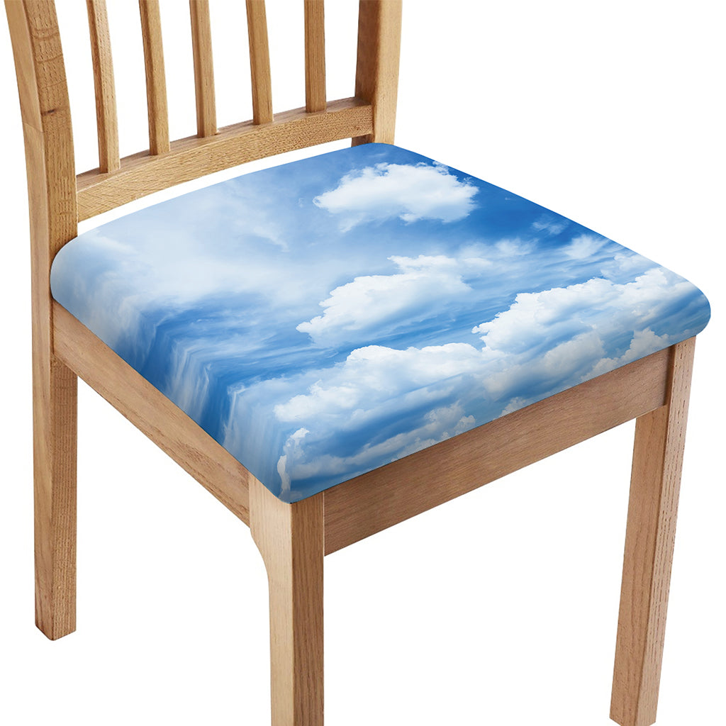 Sky Cloud Print Chair Cushion Cover