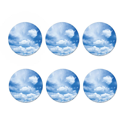 Sky Cloud Print Coaster Set