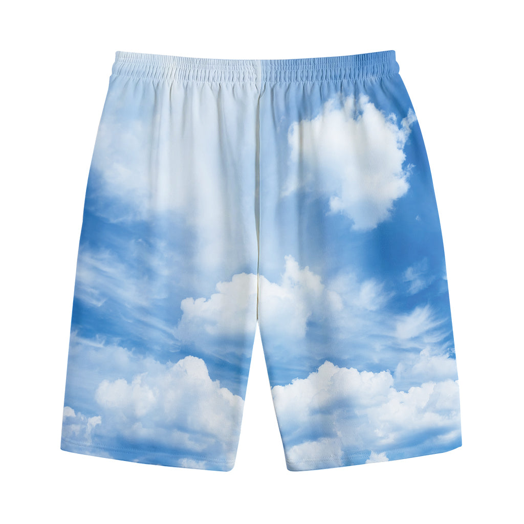 Sky Cloud Print Cotton Shorts