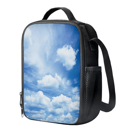 Sky Cloud Print Crossbody Lunch Bag