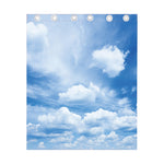 Sky Cloud Print Curtain