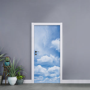 Sky Cloud Print Door Sticker