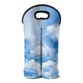 Sky Cloud Print Double Neoprene Wine Tote