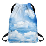 Sky Cloud Print Drawstring Backpack