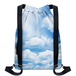 Sky Cloud Print Drawstring Backpack