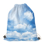Sky Cloud Print Drawstring Bag