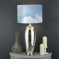 Sky Cloud Print Drum Lamp Shade