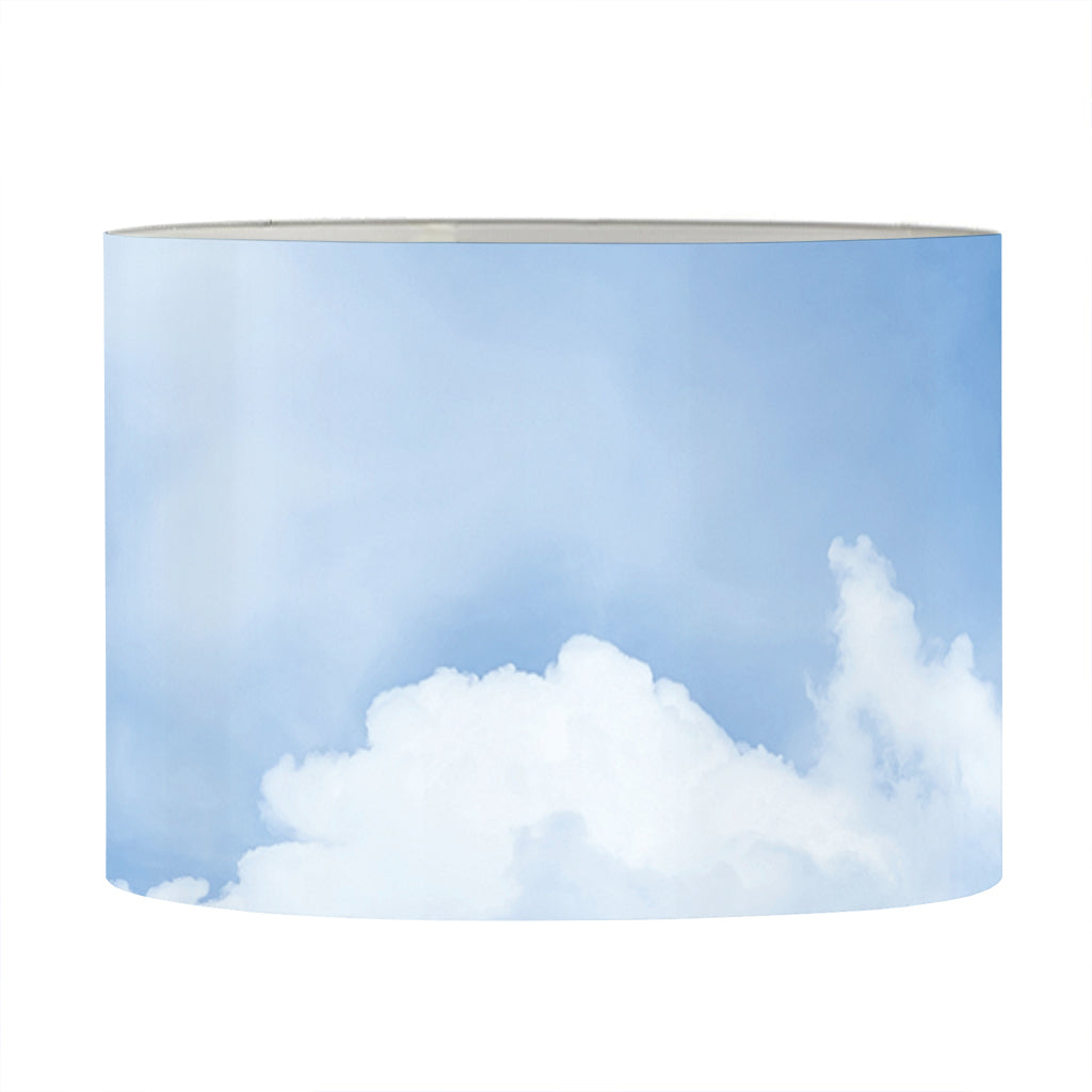 Sky Cloud Print Drum Lamp Shade