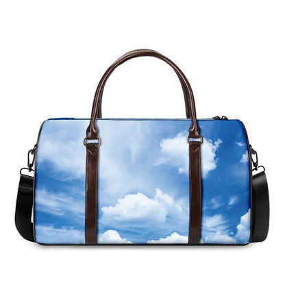 Sky Cloud Print Duffle Bag