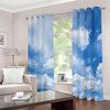 Sky Cloud Print Extra Wide Grommet Curtains