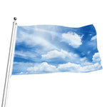 Sky Cloud Print Flag