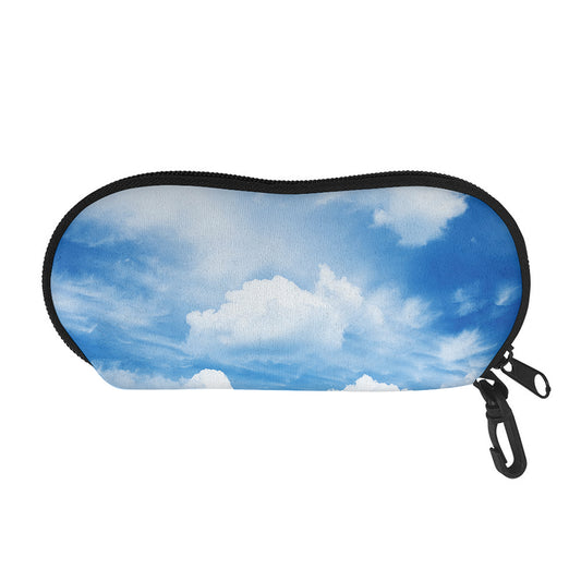 Sky Cloud Print Glasses Case