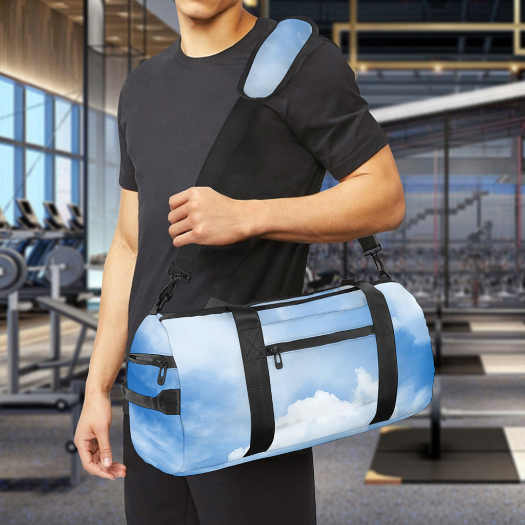 Sky Cloud Print Gym Bag
