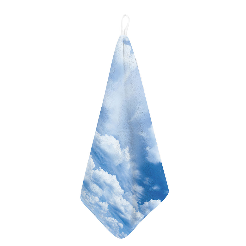 Sky Cloud Print Hand Towel