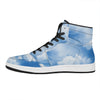 Sky Cloud Print High Top Leather Sneakers