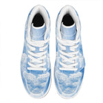 Sky Cloud Print High Top Leather Sneakers