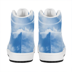 Sky Cloud Print High Top Leather Sneakers