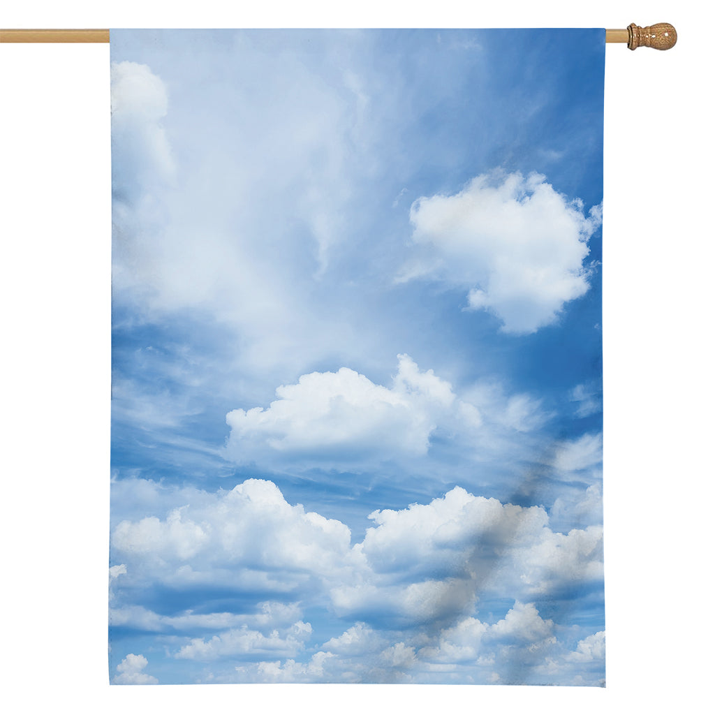Sky Cloud Print House Flag