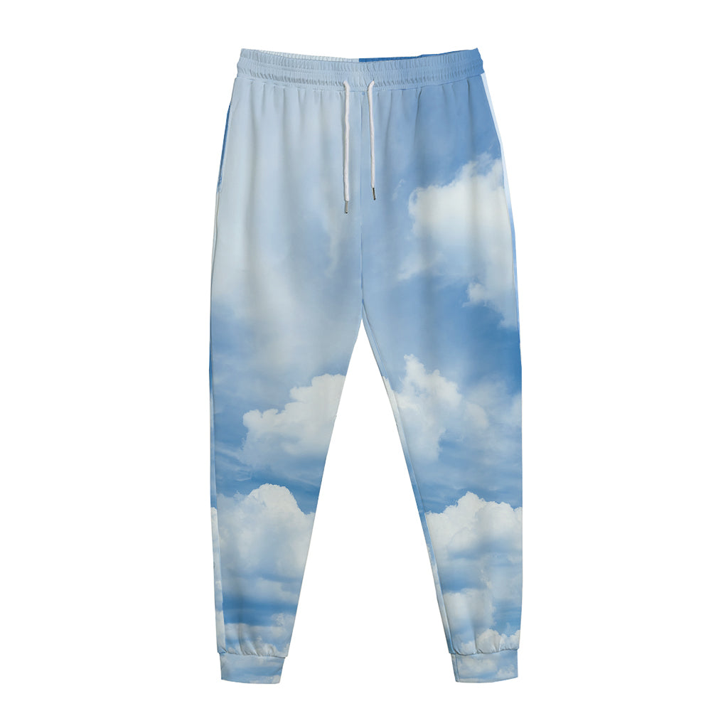 Sky Cloud Print Jogger Pants