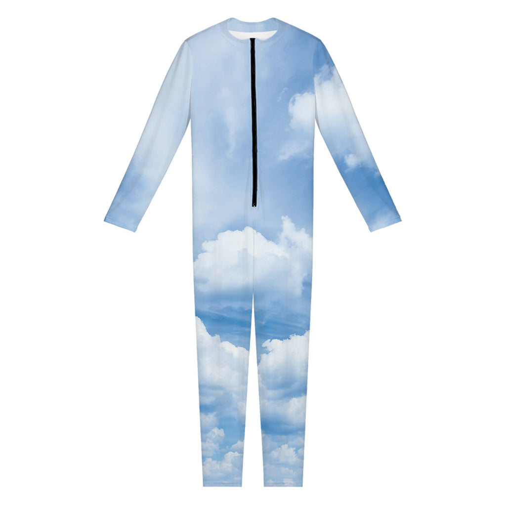 Sky Cloud Print Jumpsuit