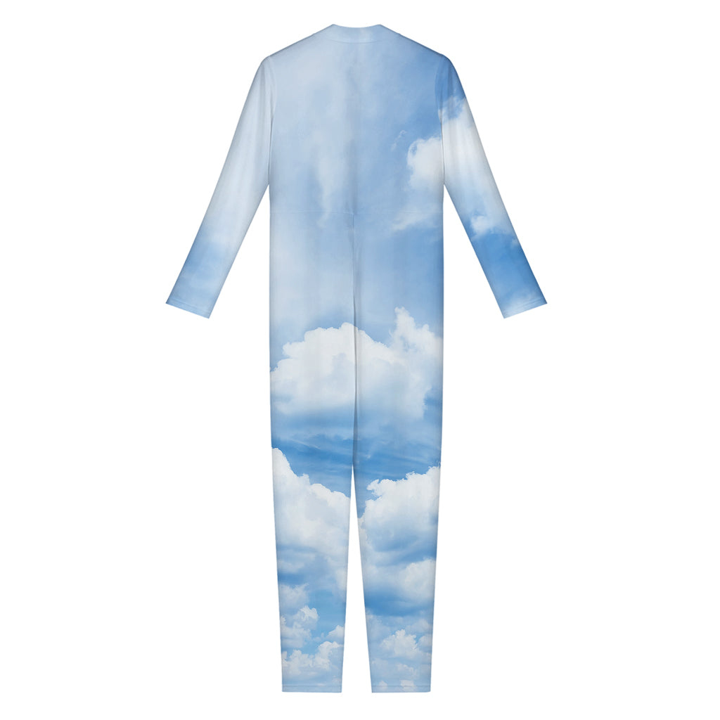 Sky Cloud Print Jumpsuit