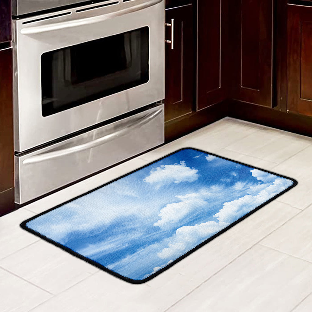 Sky Cloud Print Kitchen Mat