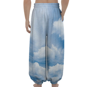 Sky Cloud Print Lantern Pants