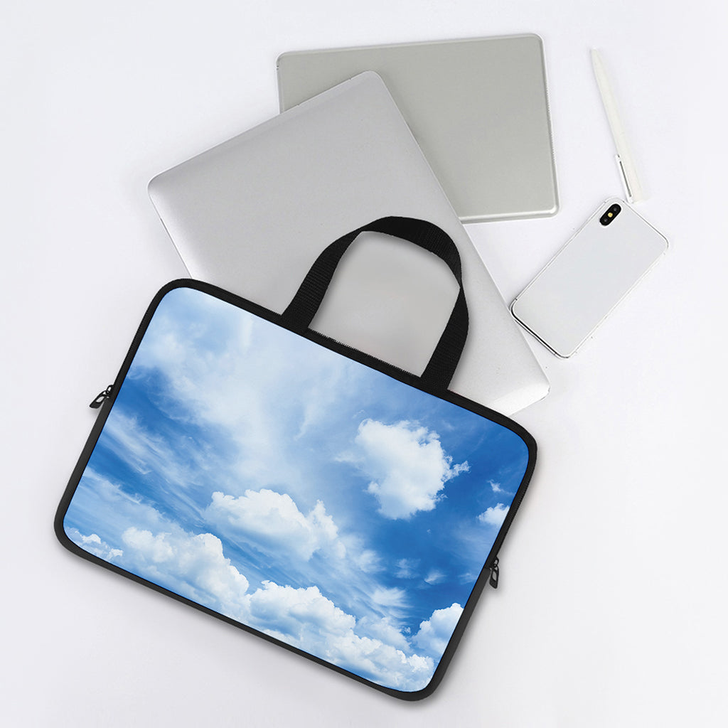 Sky Cloud Print Laptop Sleeve With Handle