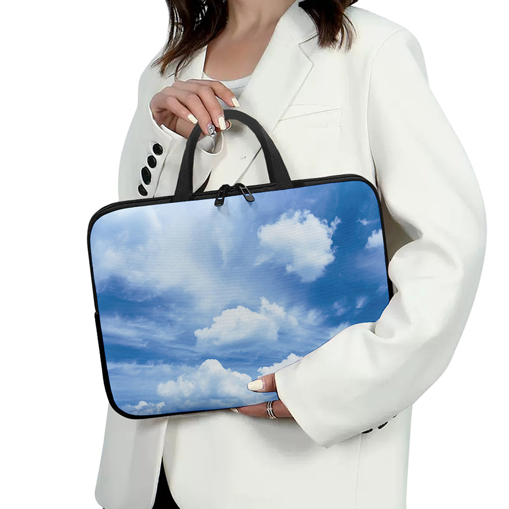 Sky Cloud Print Laptop Sleeve With Handle