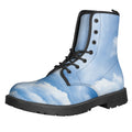Sky Cloud Print Lace-Up Boots