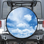 Sky Cloud Print Leather Spare Tire Cover
