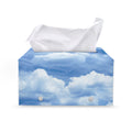 Sky Cloud Print Leather Tissue Box Cover
