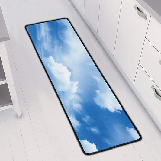 Sky Cloud Print Long Kitchen Mat