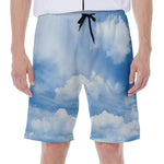 Sky Cloud Print Men's Beach Shorts