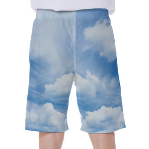 Sky Cloud Print Men's Beach Shorts