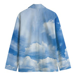 Sky Cloud Print Men's Blazer