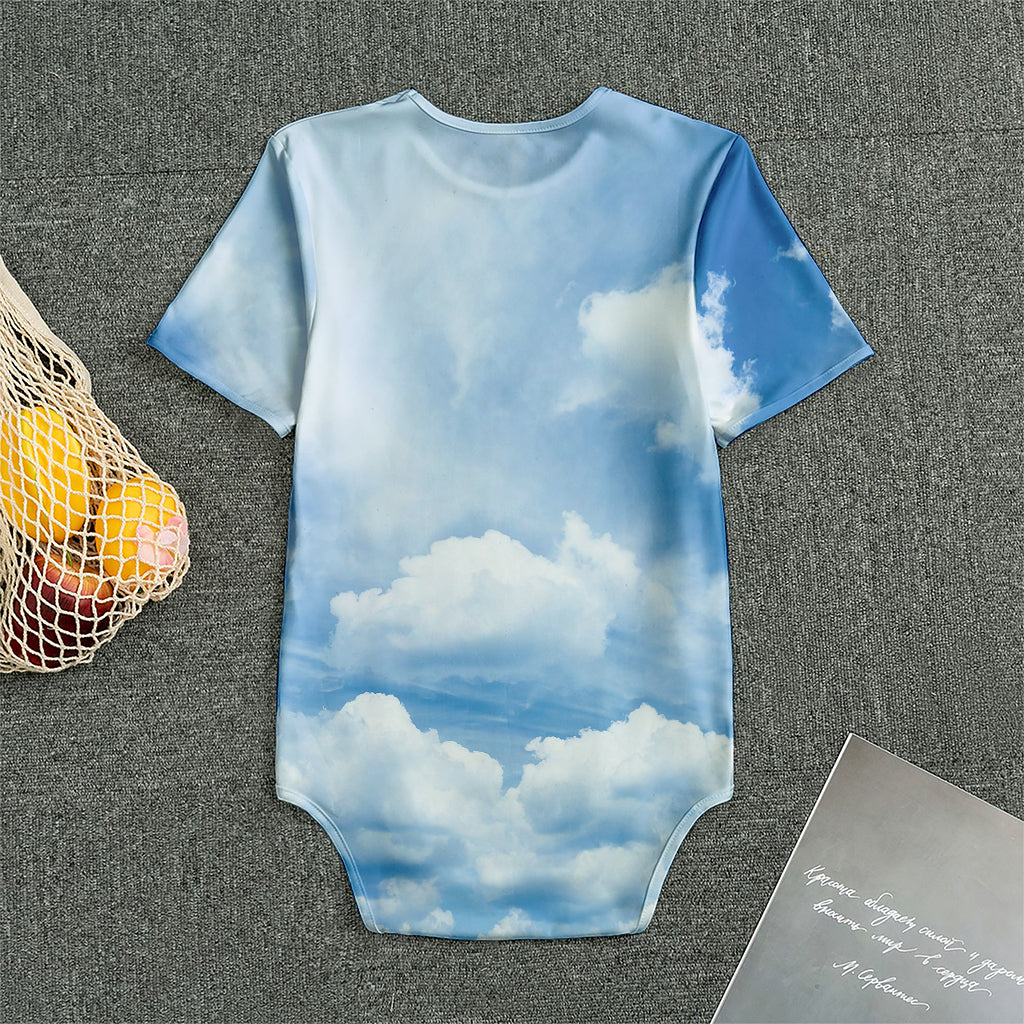 Sky Cloud Print Men's Bodysuit