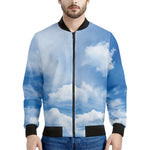 Sky Cloud Print Men's Bomber Jacket