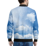 Sky Cloud Print Men's Bomber Jacket