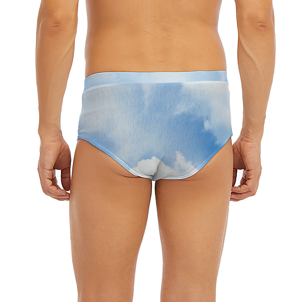 Sky Cloud Print Men's Briefs