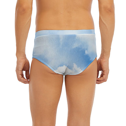 Sky Cloud Print Men's Briefs