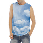 Sky Cloud Print Men's Fitness Tank Top
