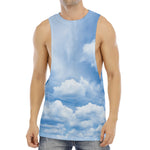 Sky Cloud Print Men's Muscle Tank Top